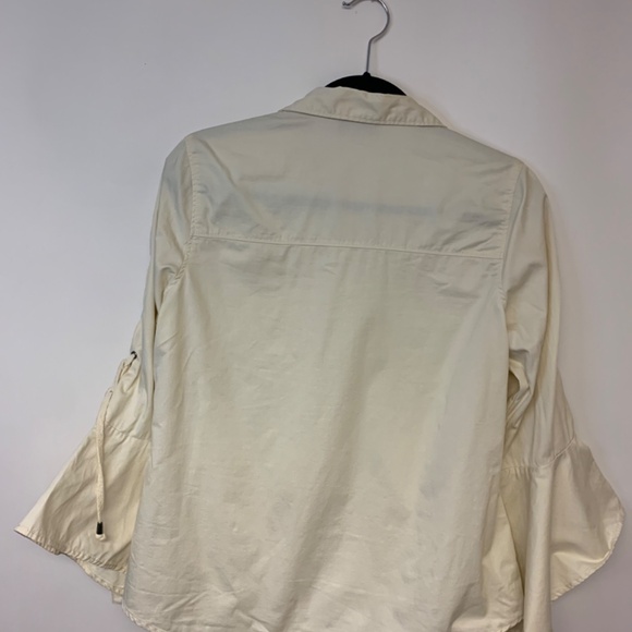 DG2 blouse Womens small  lace up bell shape sleeves fairy boho hippie festival - Picture 4 of 7